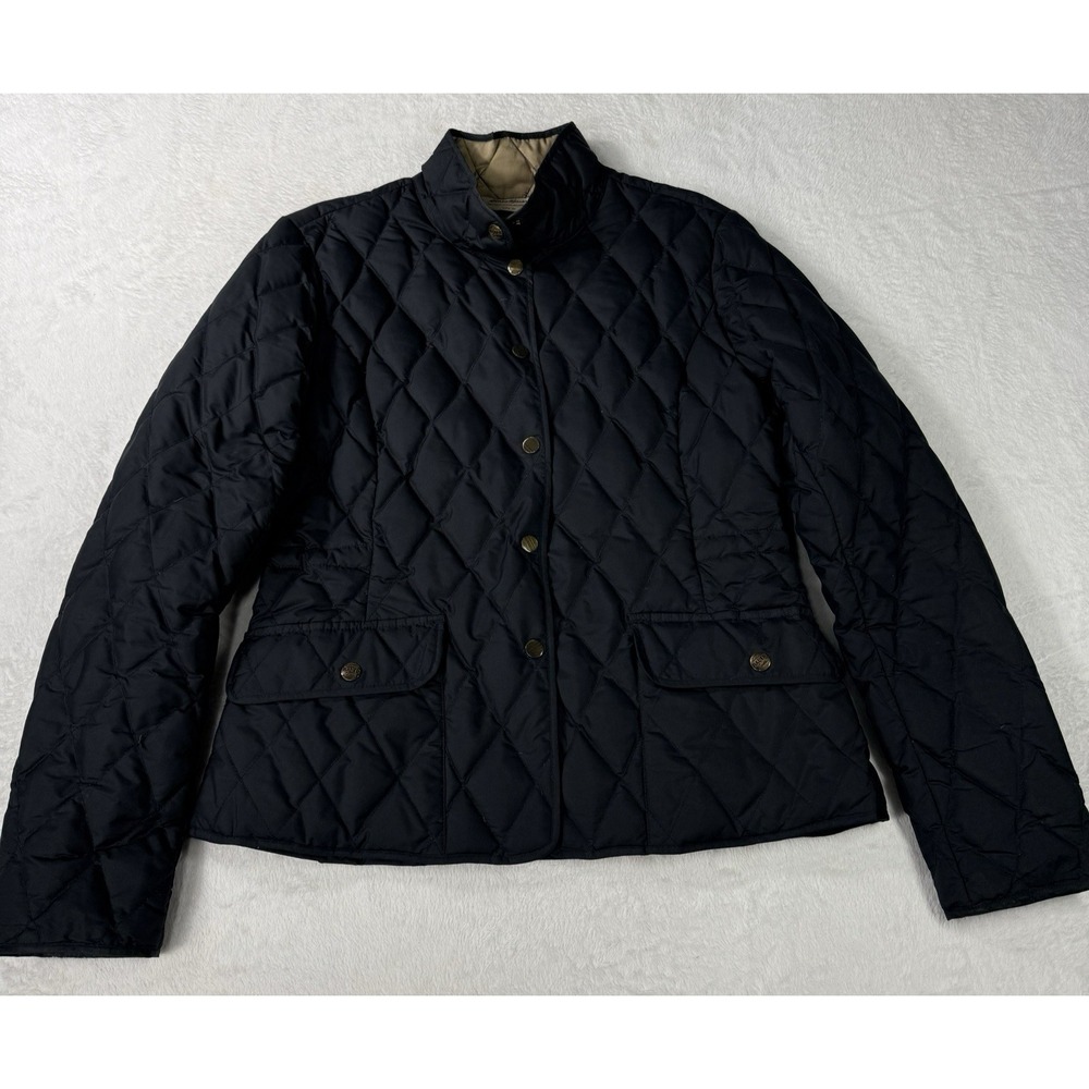 Eddie Bauer Seattle Quilted Goose Down 550 Womens Jacket Size XL Black